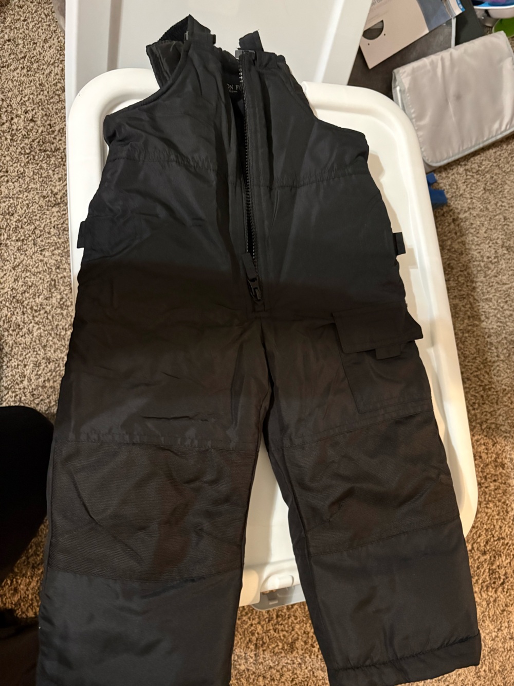 London Fog Black kids’ bib snowpants